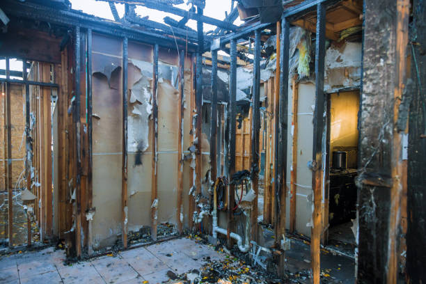 Professional Fire Damage Removal technician working in Big Bend, WI